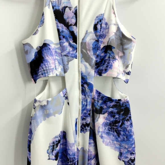 Finders Keepers Atlas Cut‎ Out Purple Rose Dress - Picture 7 of 14